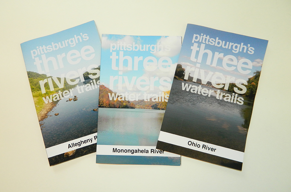 Pittsburgh's Three Rivers Water Trails, front covers of three river guides