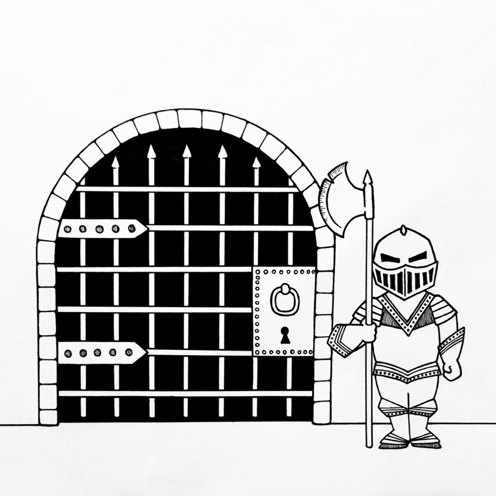 Inktober 2018 Day 13 - 'Guarded'