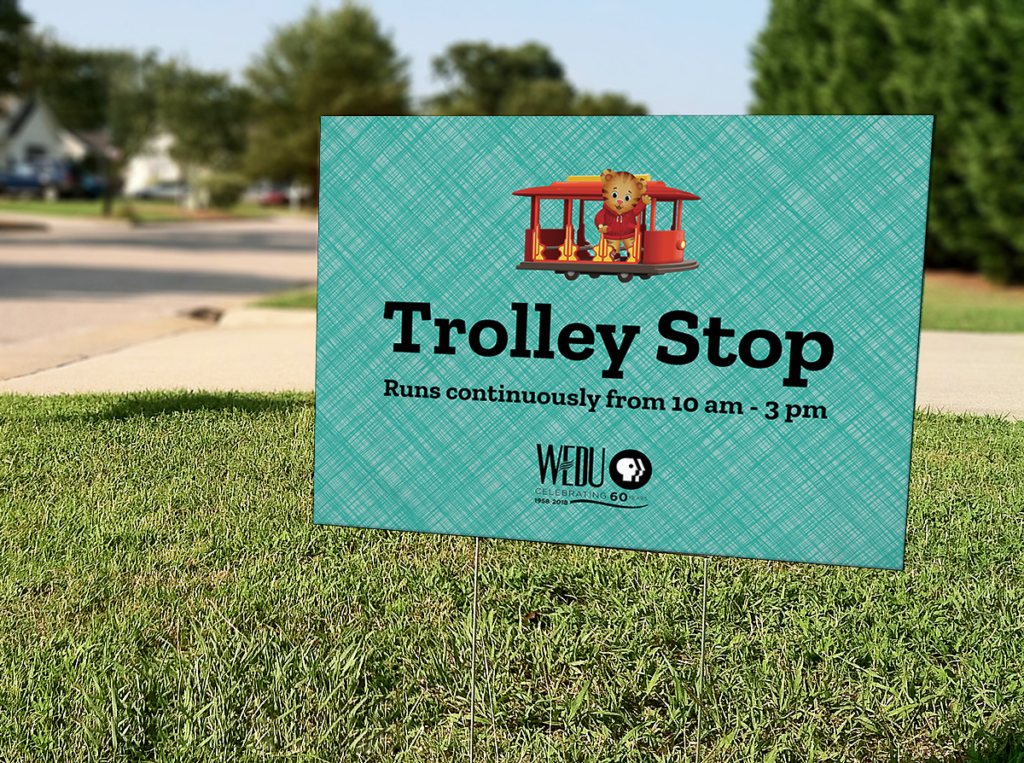 Trolley Stop sign
